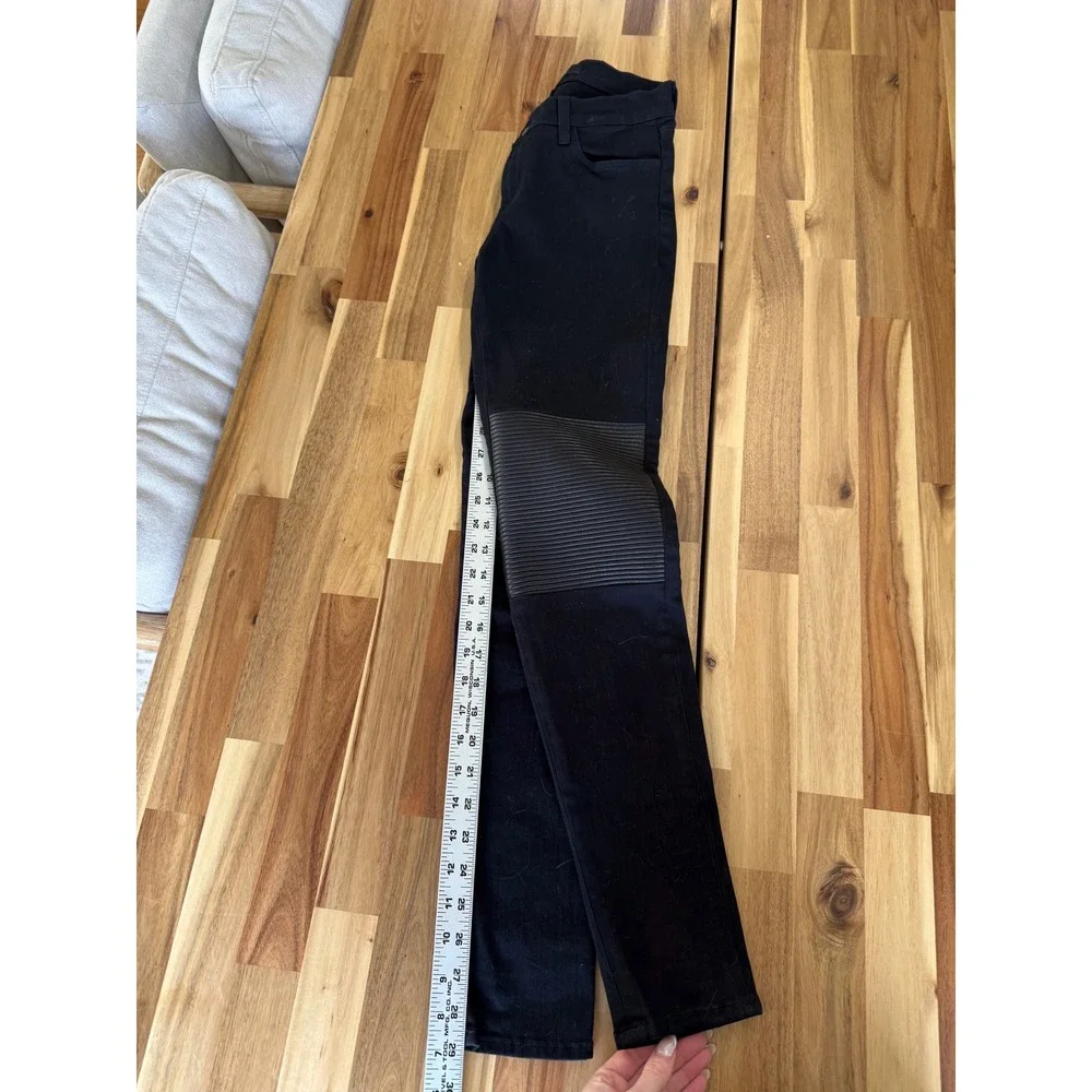 J Brand Nicola Skinny Leg Moto black Wash Stretch Denim Jeans‎ Size 26
